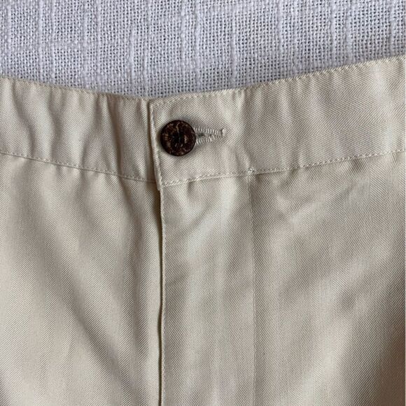 Caribbean Joe Cream Dressy Shorts Pleated Front - Picture 3 of 12